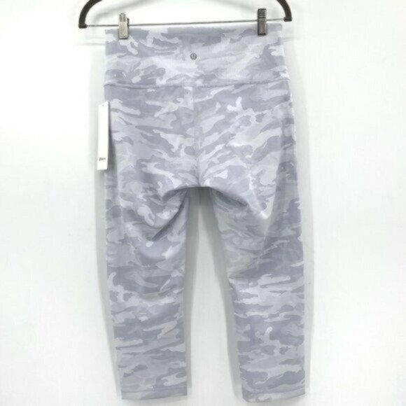 Lululemon Wunder Under Women Light Gray Camo High Rise 21" Luxtreme 10 Leggings - Picture 7 of 9